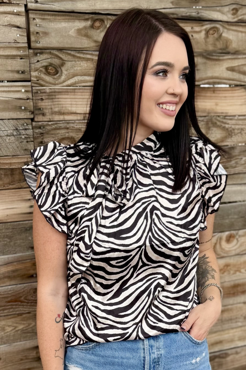 Savanna Zebra Stripe Top