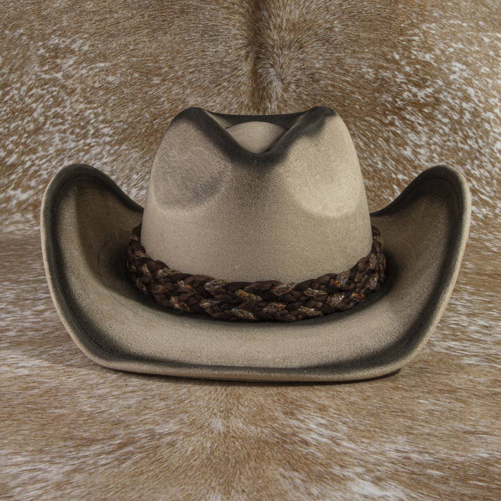 Braided Band Suede Cowboy Hat