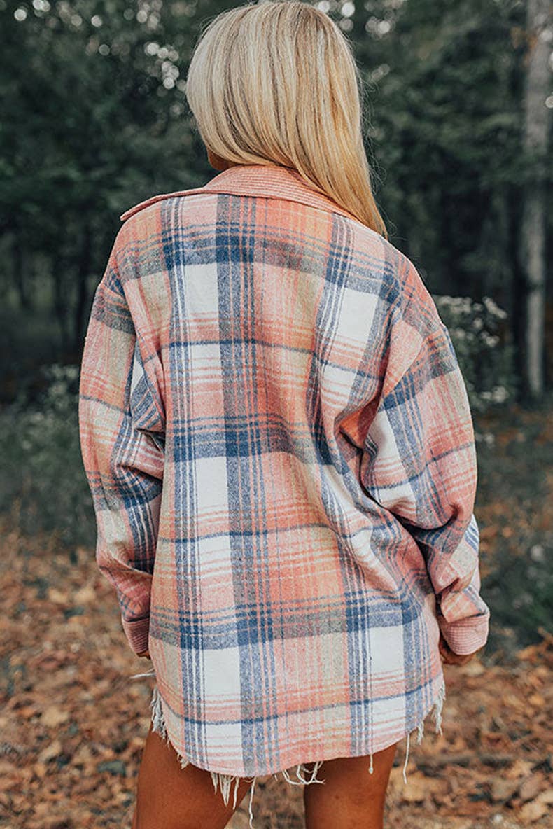 Patchwork Corduroy Oversized Shacket