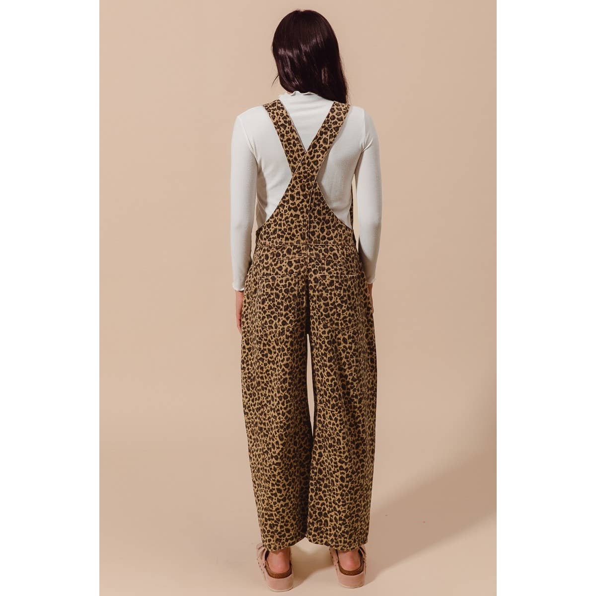 LEOPARD TWILL OVERALLS