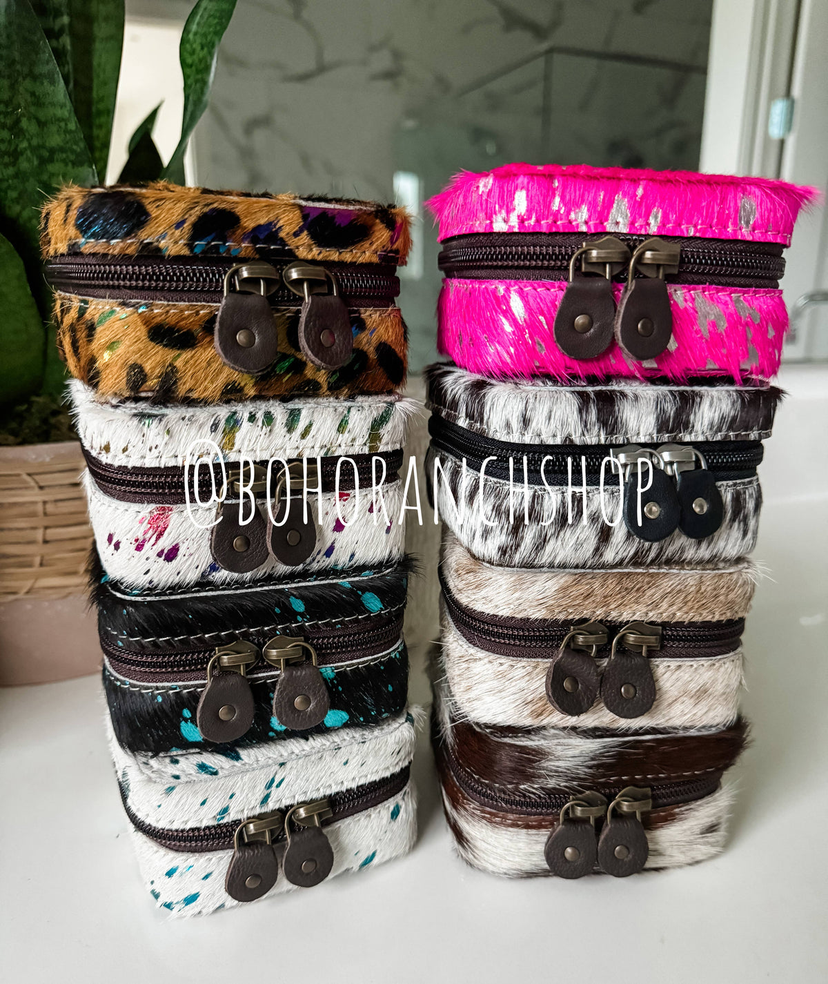 COWHIDE JEWELRY BOX