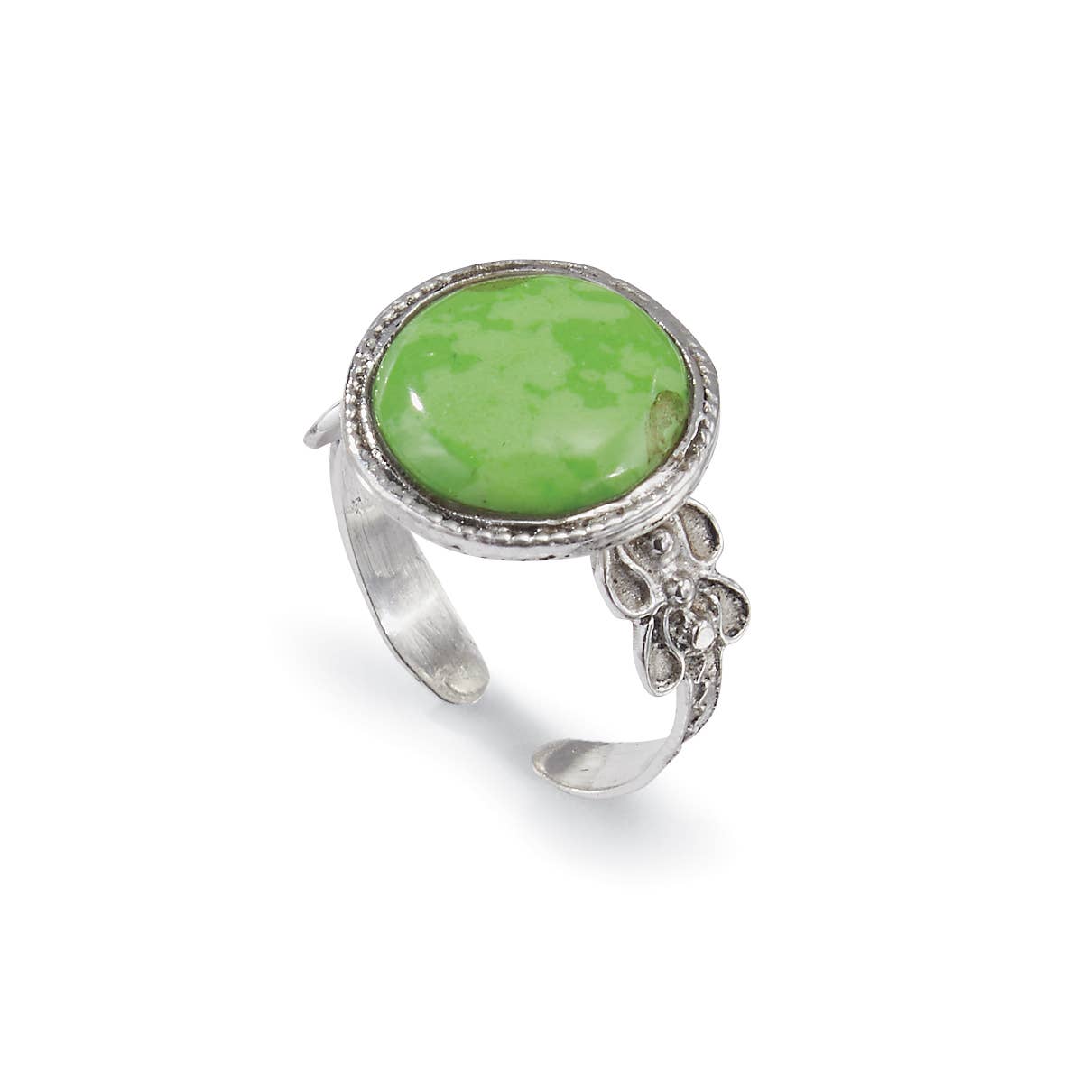 Green Turquoise Adjustable Ring