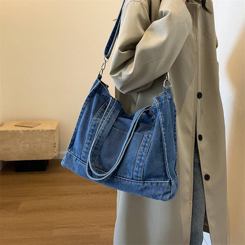Women's Casual Denim Versatile Shoulder Tote Bag