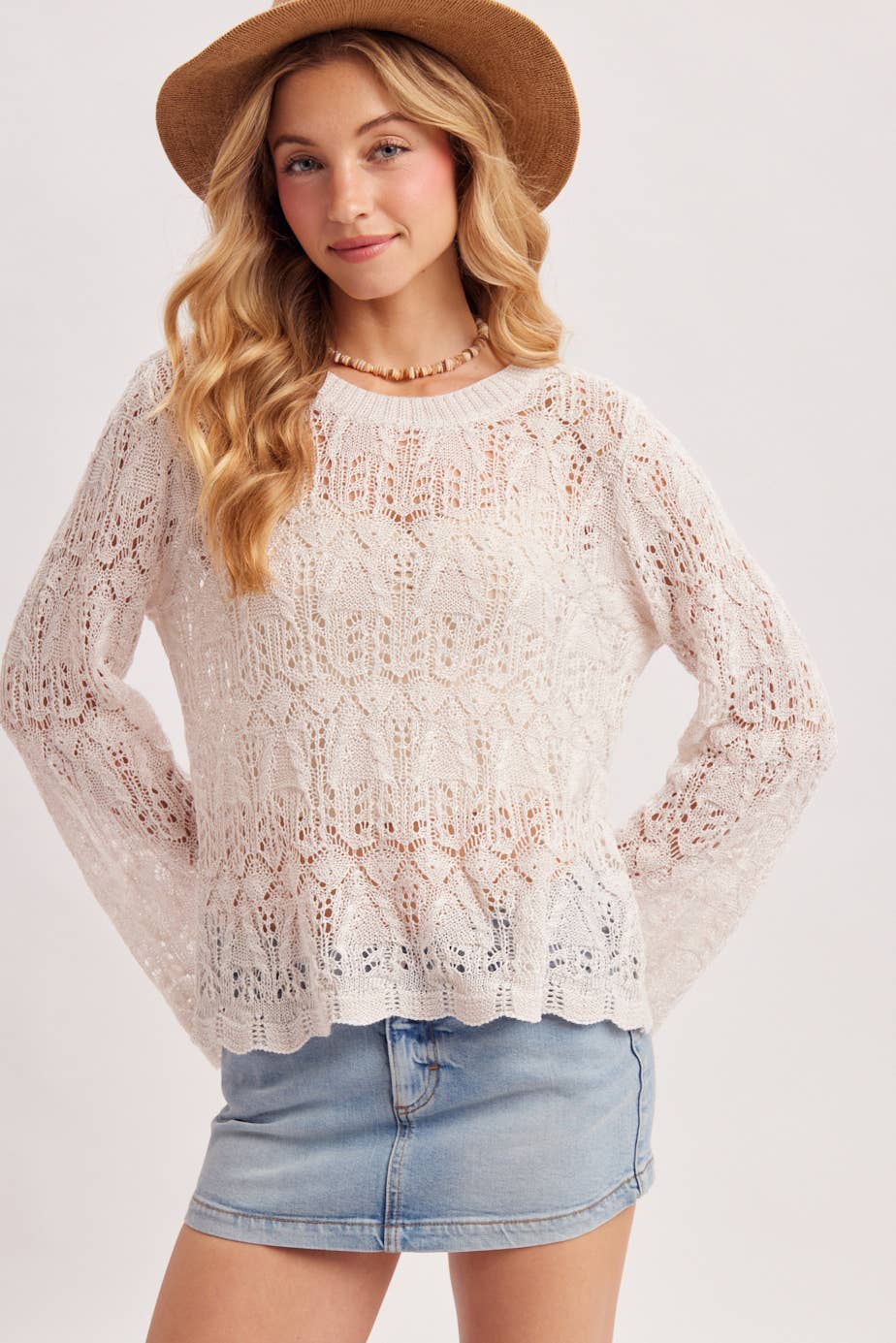 BOHO OPEN KNIT TOP
