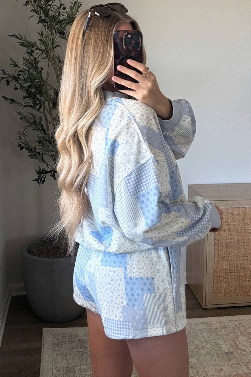 Patchwork Floral Short Set