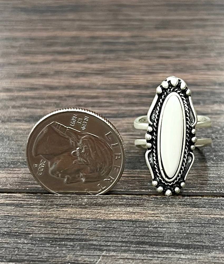 White Turquoise Ring