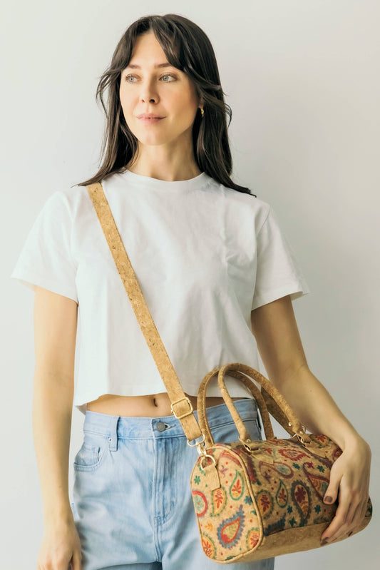 Paisley Crossbody Cork Bag