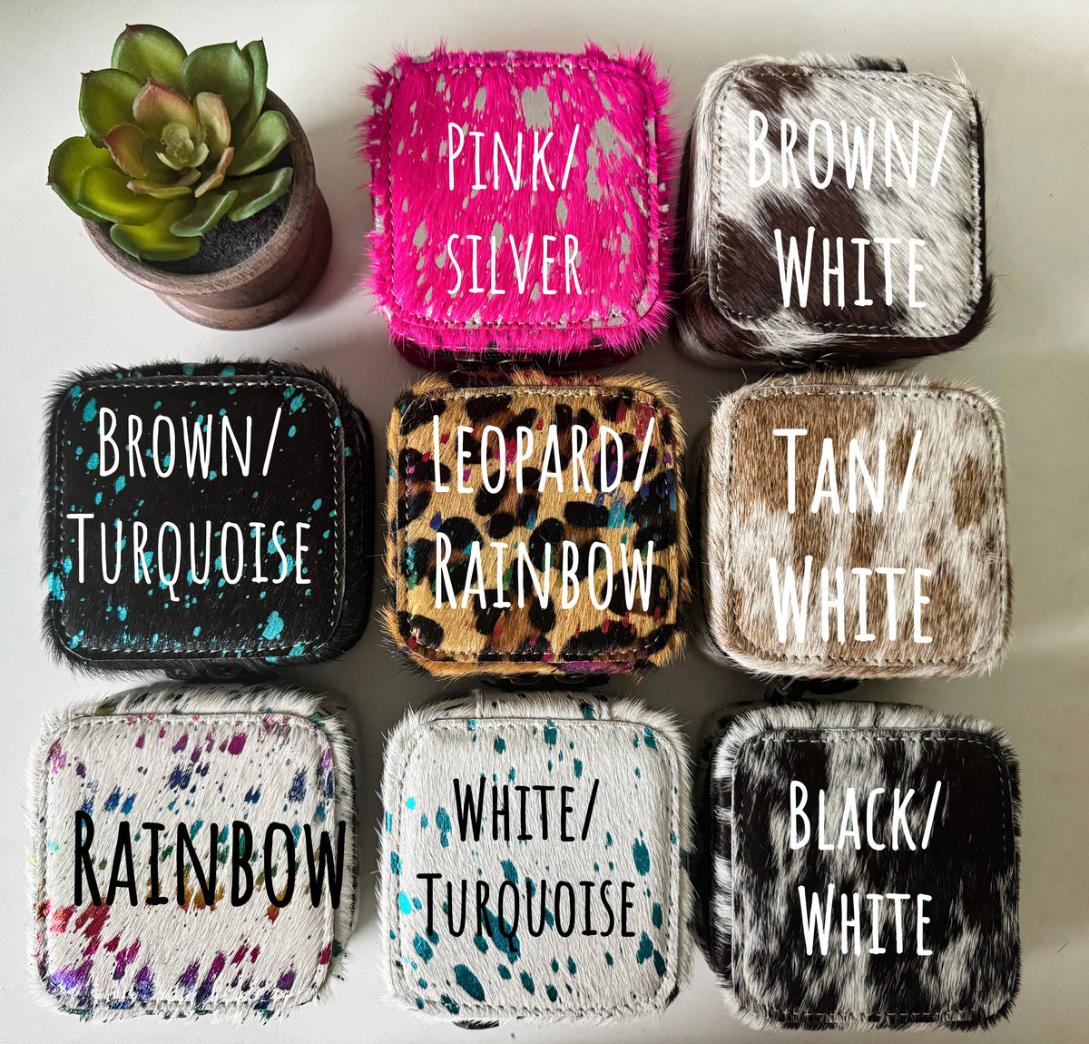 COWHIDE JEWELRY BOX