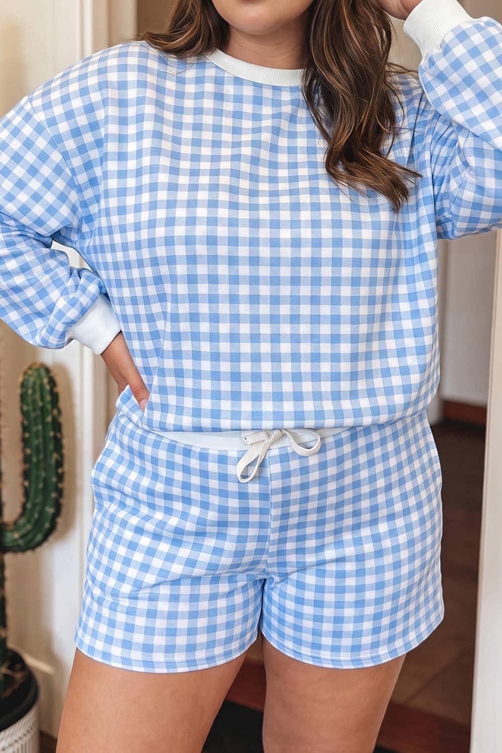 Plaid Casual 2pcs Outfit