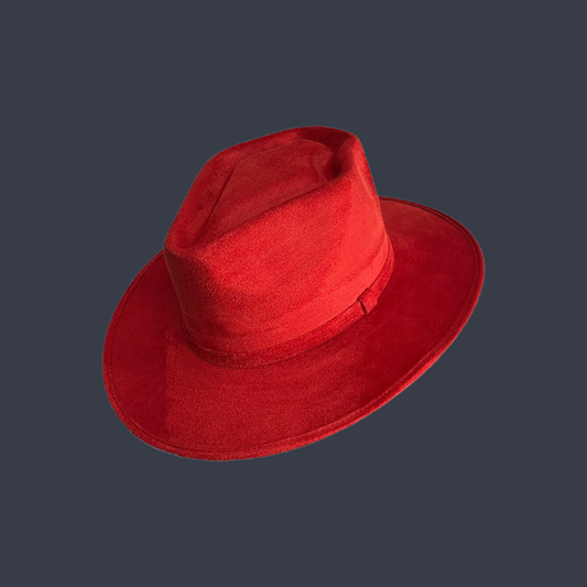 Arrowhead Flat Brim Vegan Suede Hat