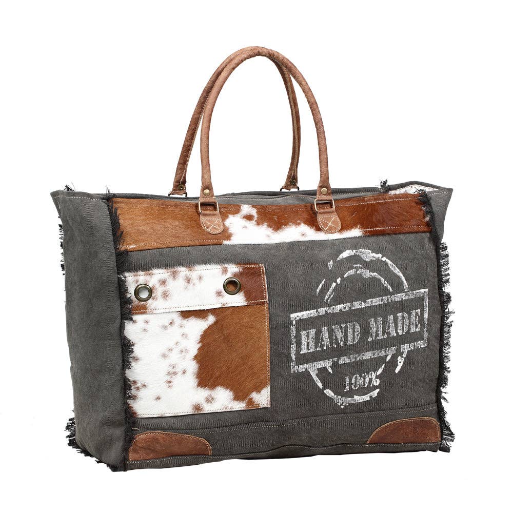100% Handmade Print Weekender Bag: Handmade Print