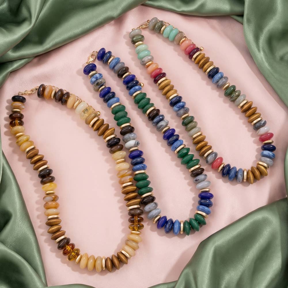 Chunky Rondelle Bead Necklace