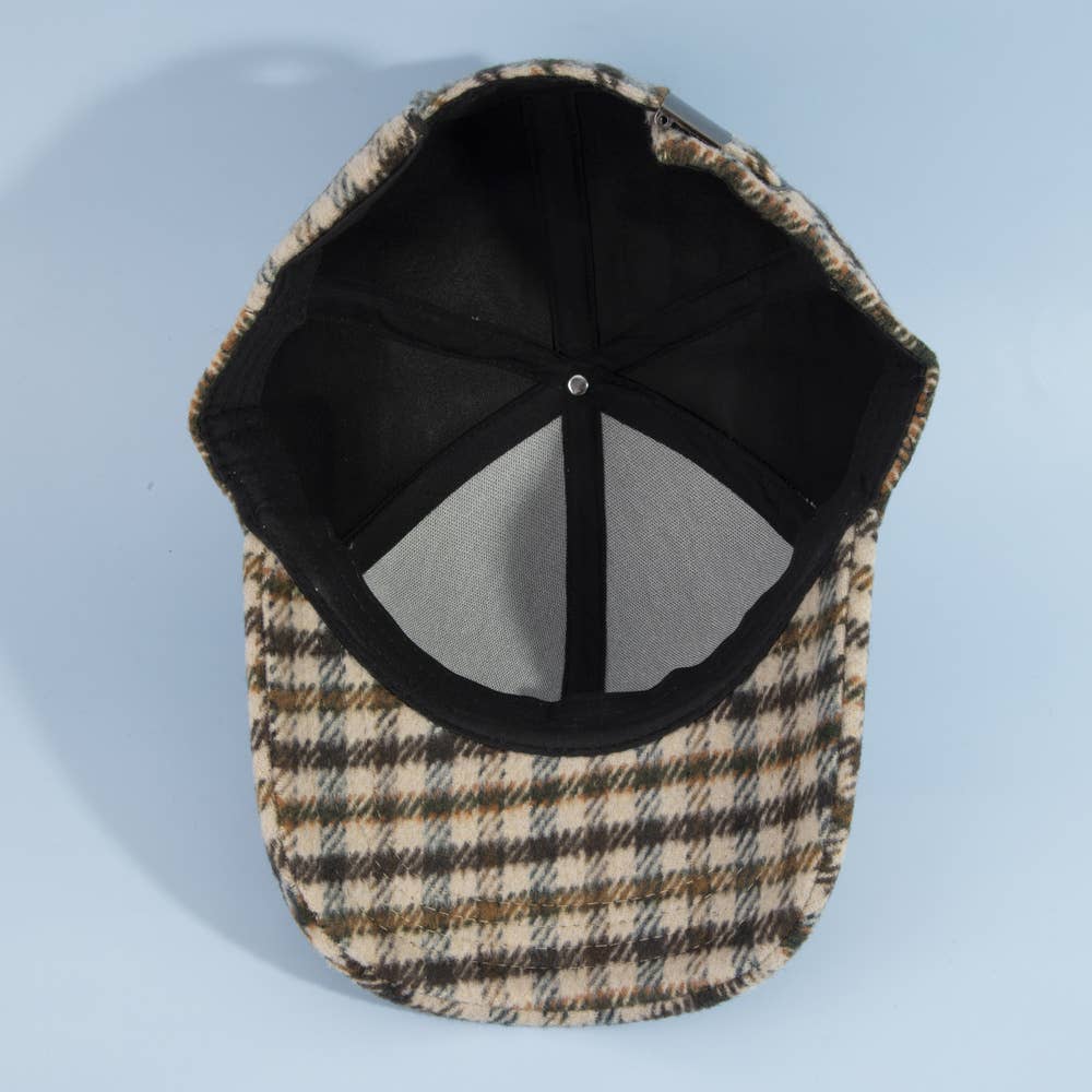 Tartan Check Cap: GRN
