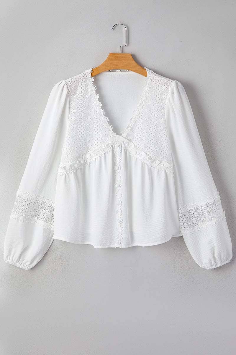 Floral Guipure Lace Blouse