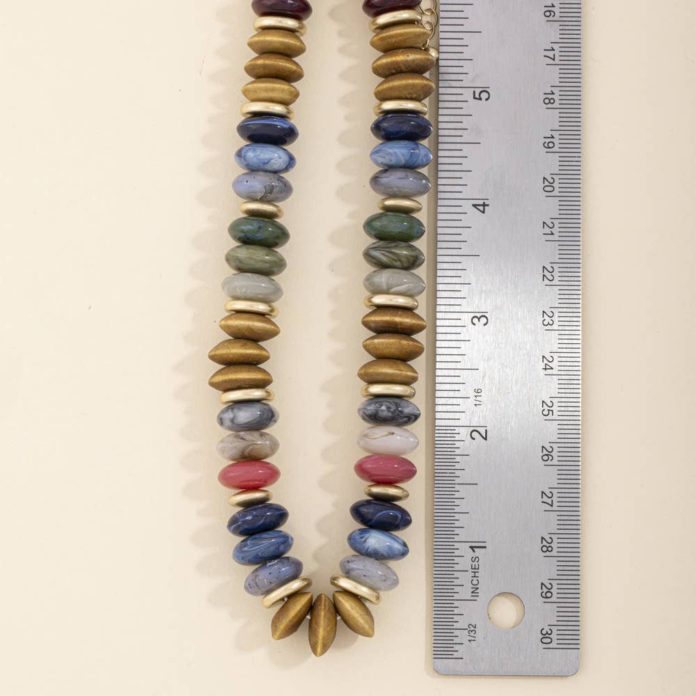 Chunky Rondelle Bead Necklace