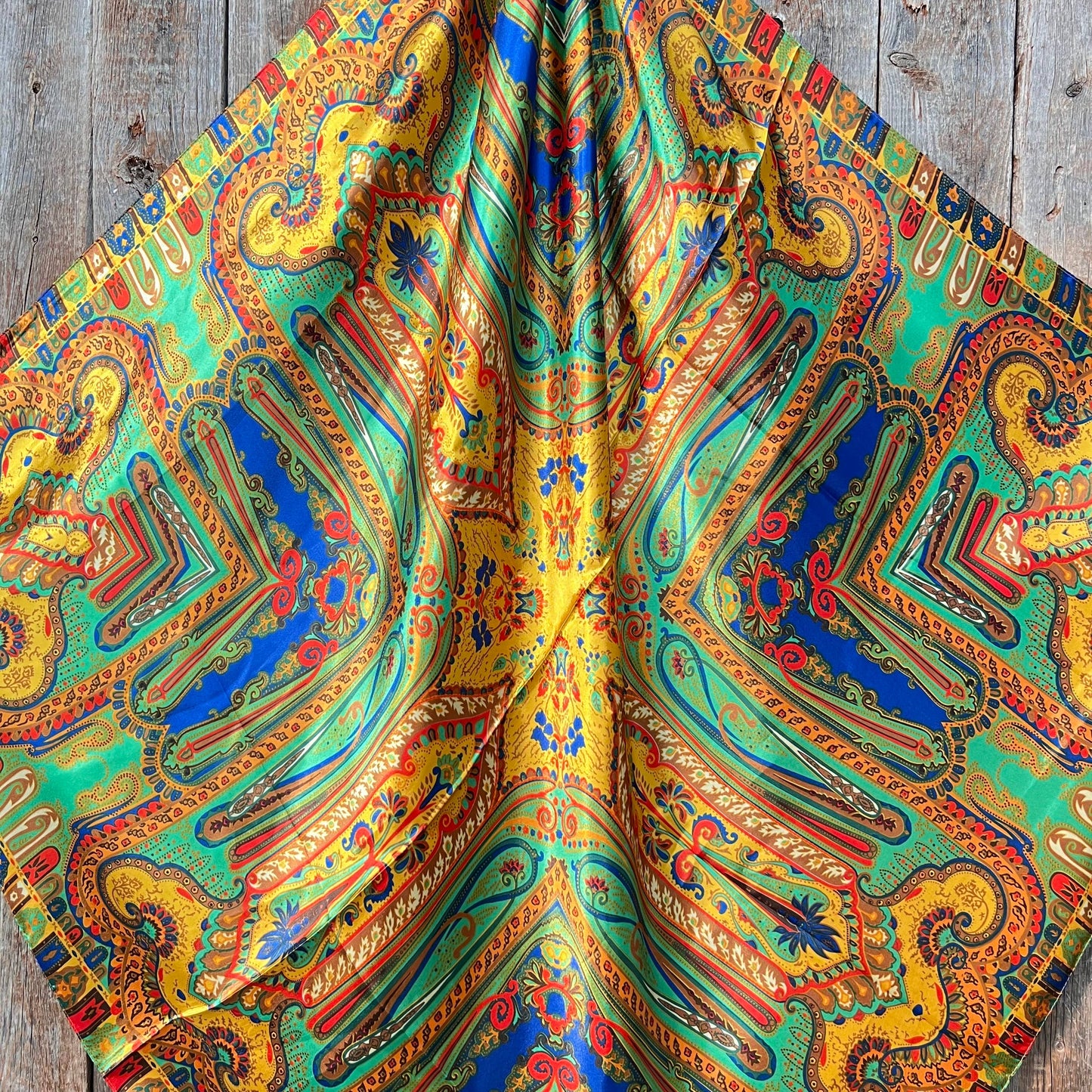 35X35" Multi-Colored Paisley Wild Rag