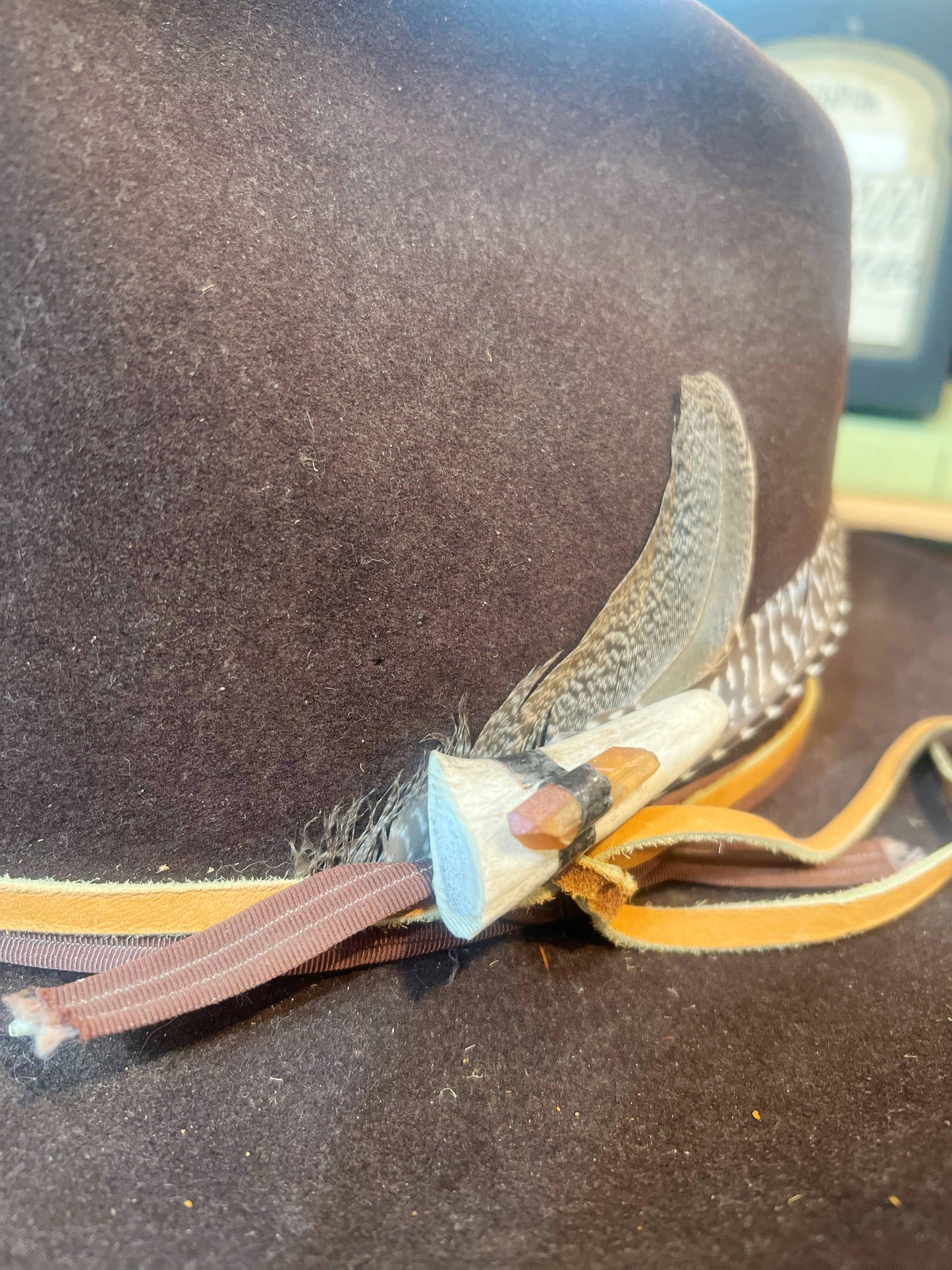 Wild Elk Antler Crystal Soldered Hat Pin