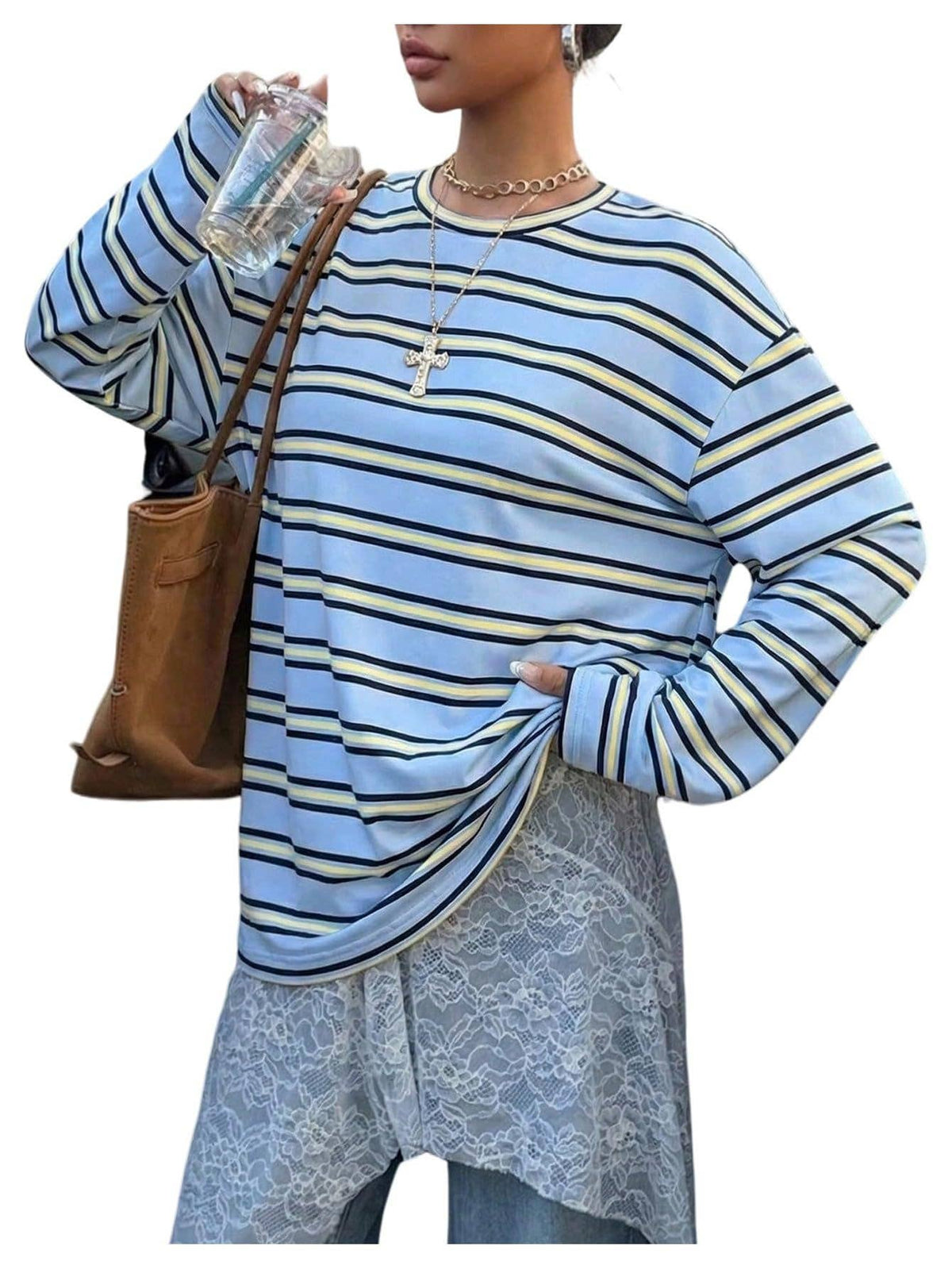 Retro Crewneck Striped T-Shirt