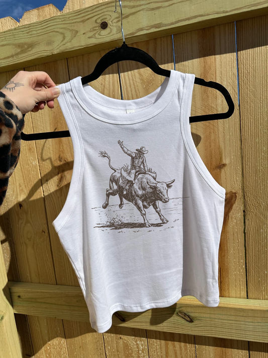 Vintage Cowboy Cropped Tank