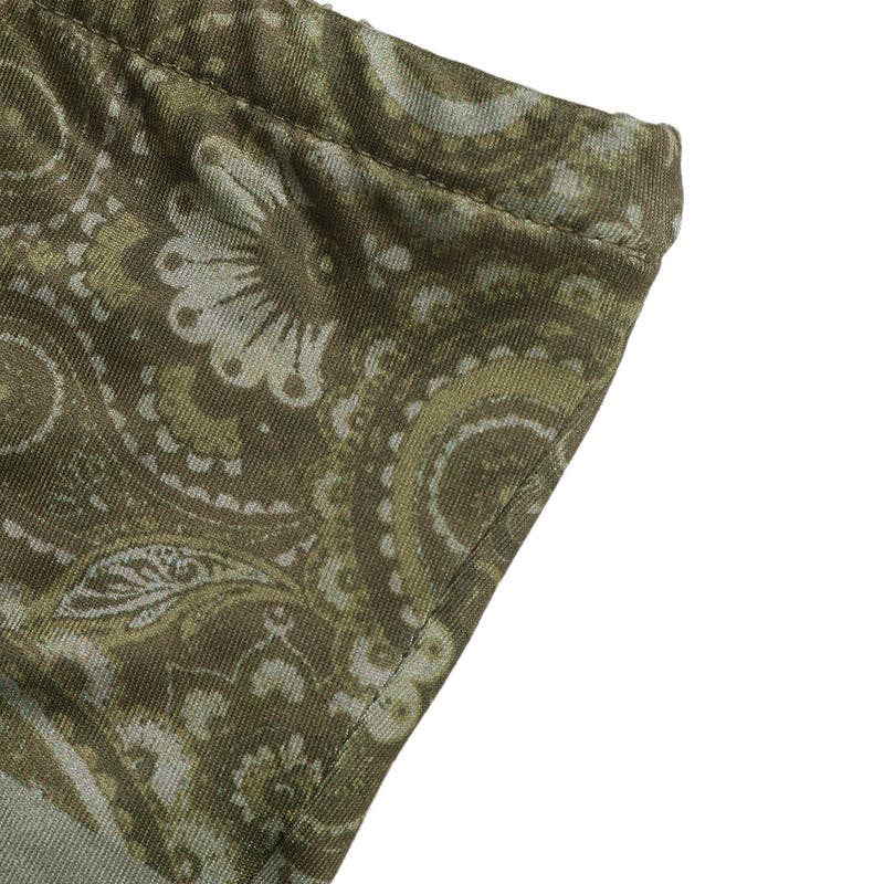 Boho Paisley Strapless Bandeau Handkerchief Top
