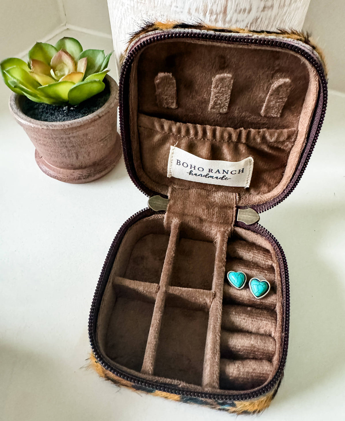 COWHIDE JEWELRY BOX