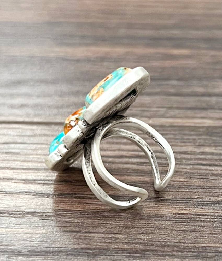 Triple Gemstone Ring