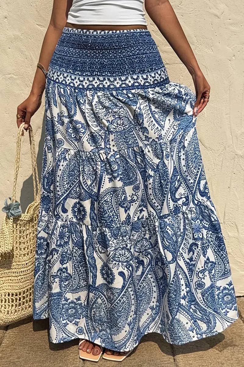 Printed Maxi Skirt with Boho Flair