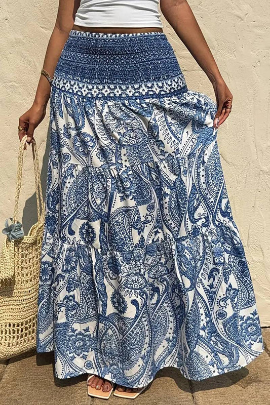 Printed Maxi Skirt with Boho Flair