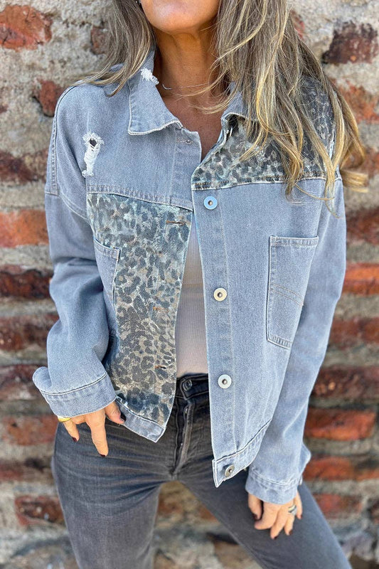 Distressed Leopard Jacket