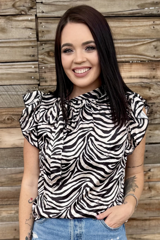 Savanna Zebra Stripe Top