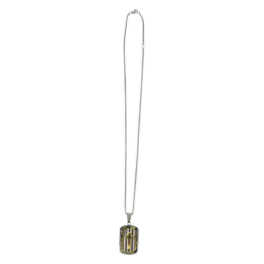Men's Necklace Camo Cross Flag