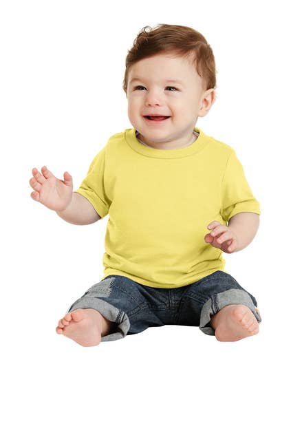 Port & Company® Infant Core Cotton Tee: Yellow / 12M
