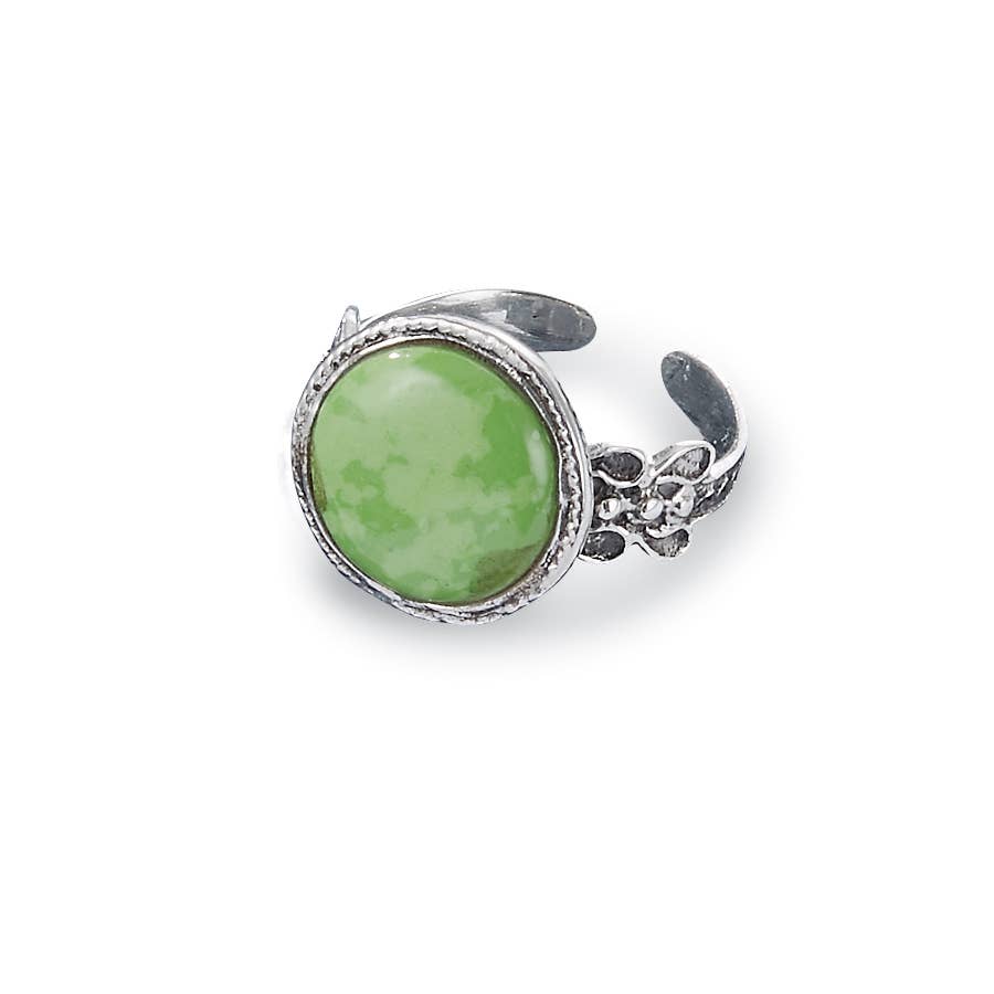 Green Turquoise Adjustable Ring