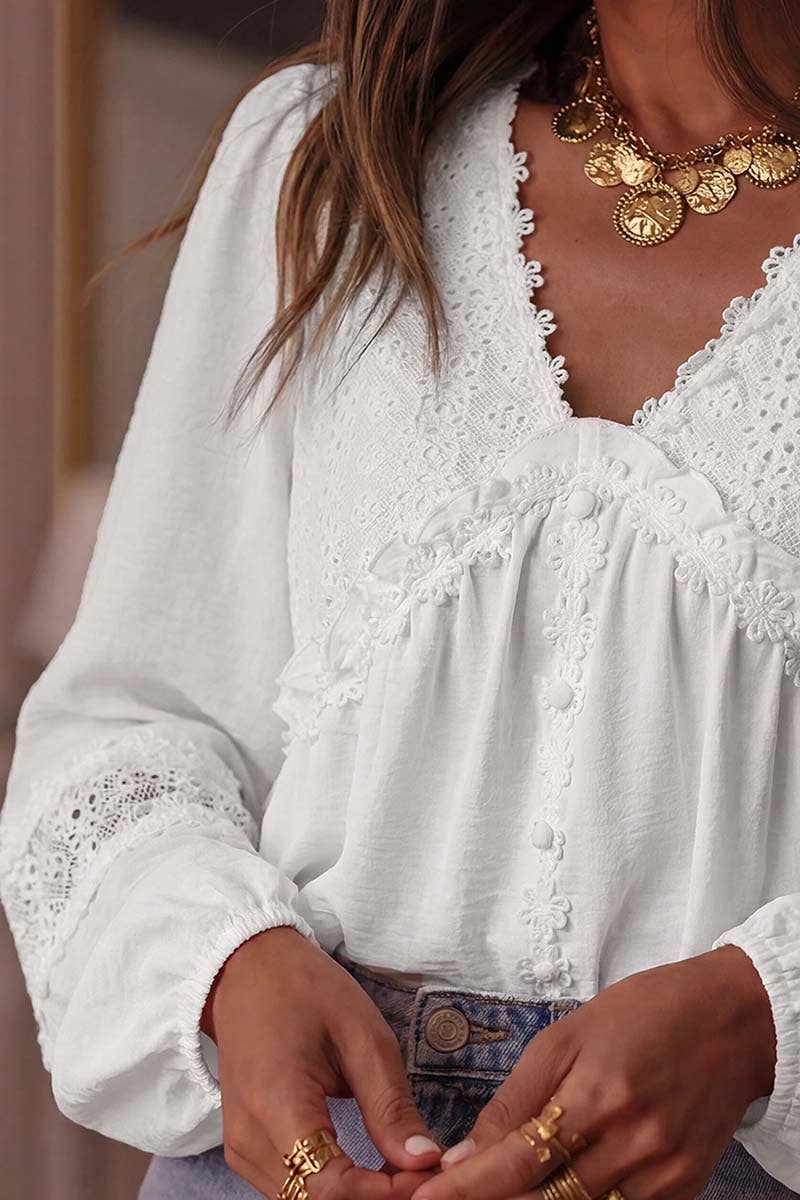 Floral Guipure Lace Blouse