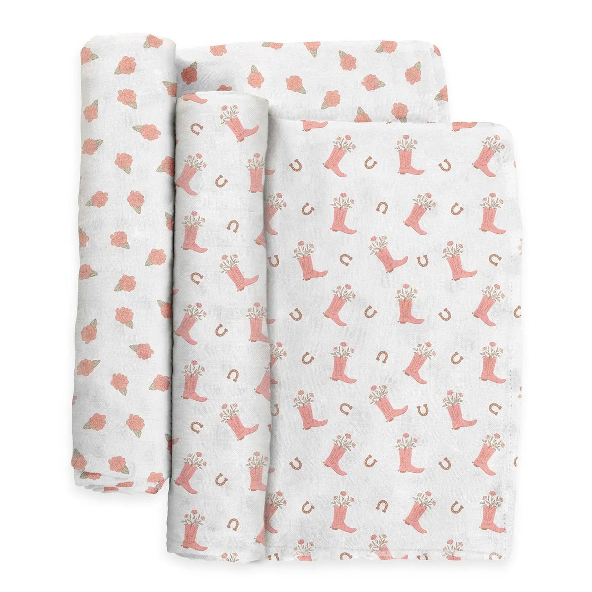 Bloomin' Boot Swaddle Blankets