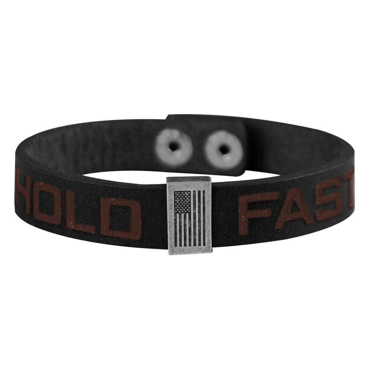 Men's Bracelet Flag Snap Black