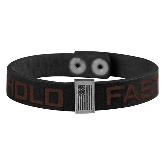 Men's Bracelet Flag Snap Black