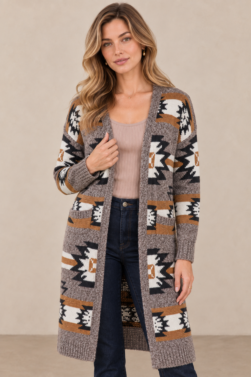 Aztec Longline Cardigan
