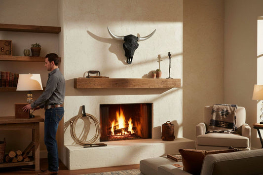 BLACK BULL SKULL-WESTERN HOME DECOR