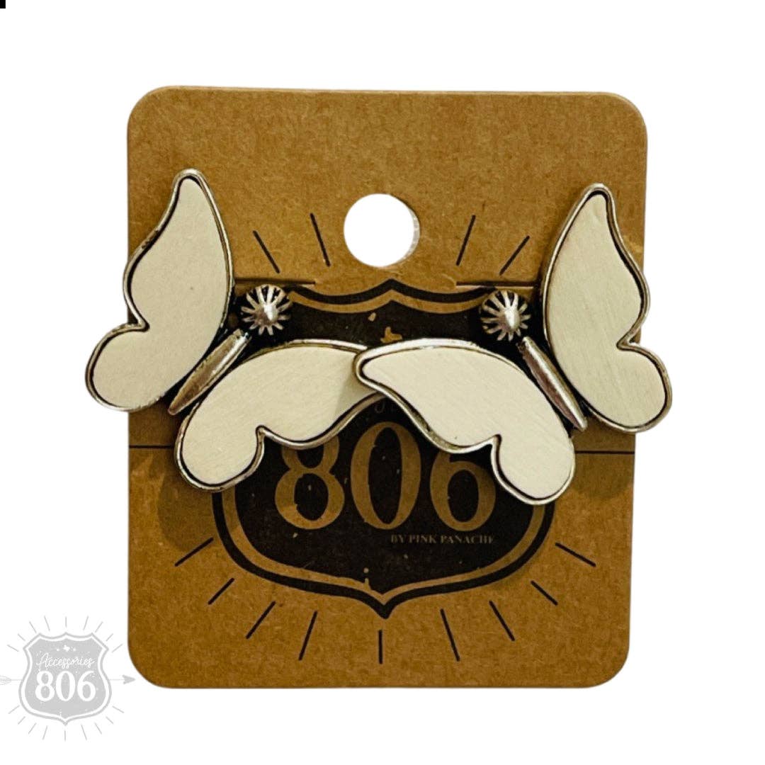 Butterfly post earring