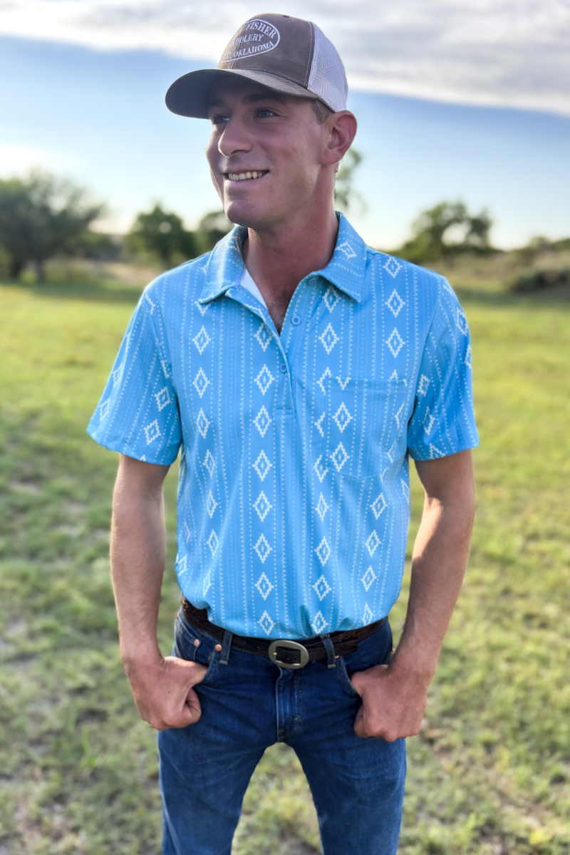 Dusty Blues Polo: XXXL