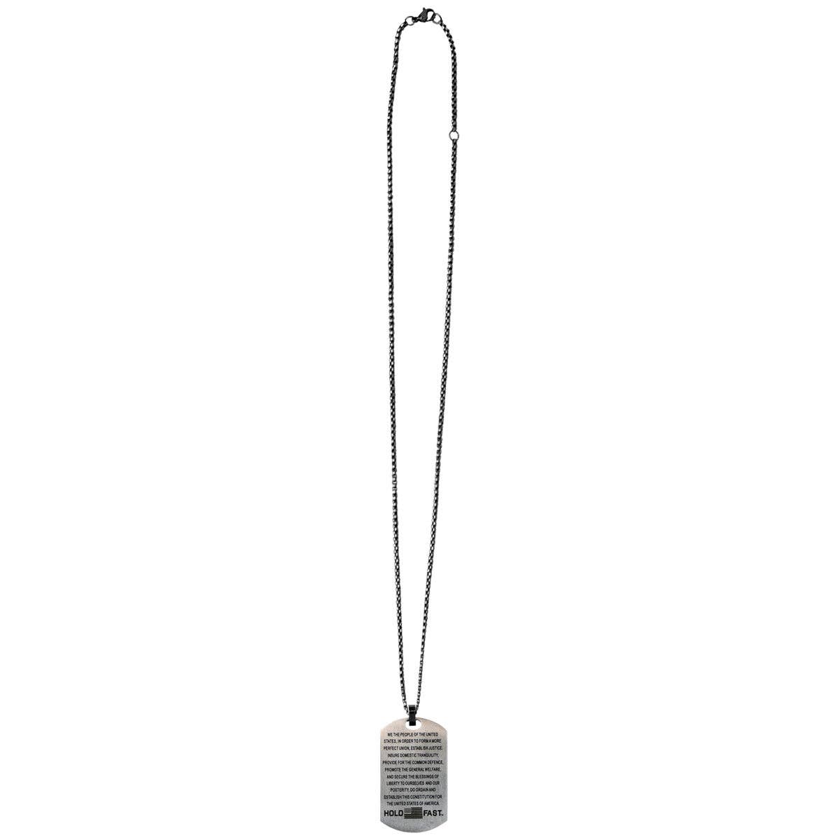 Men's Necklace We The People Flag: Silver/Red
