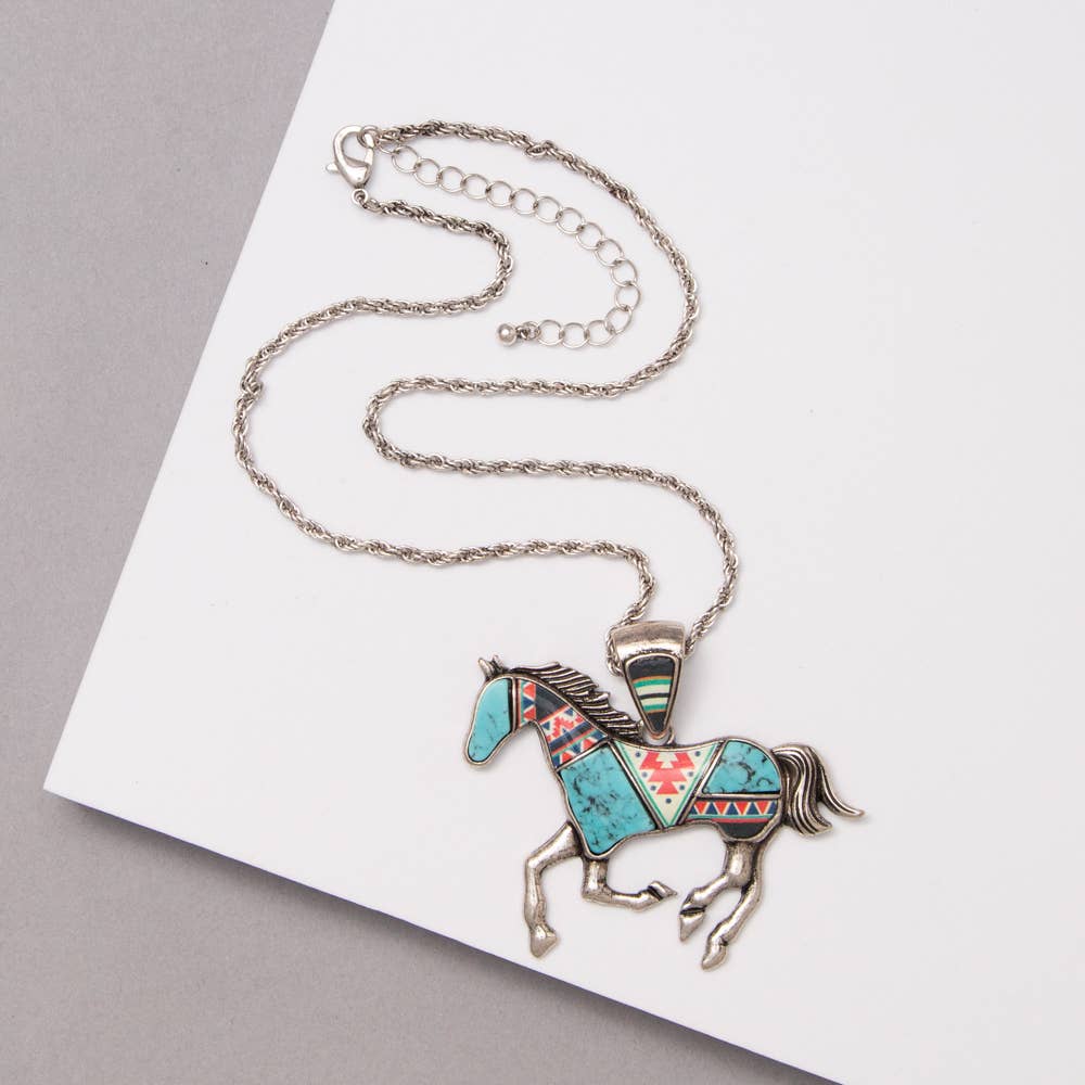 Aztec Horse Necklace