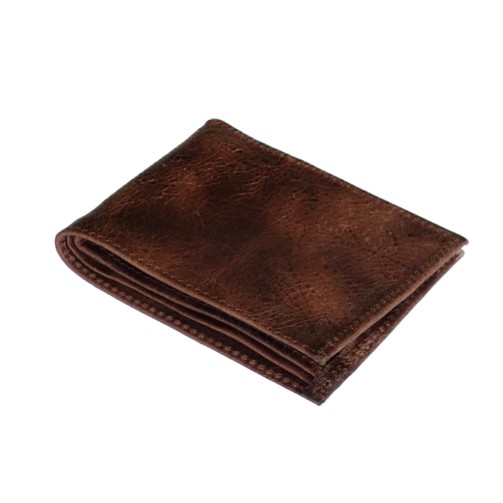 Full-Grain Bifold Wallet Handmade: Brown