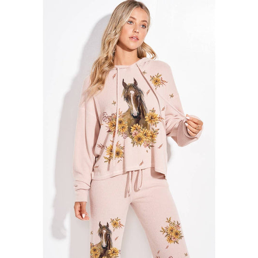 Horse Sunflower Loungewear Set