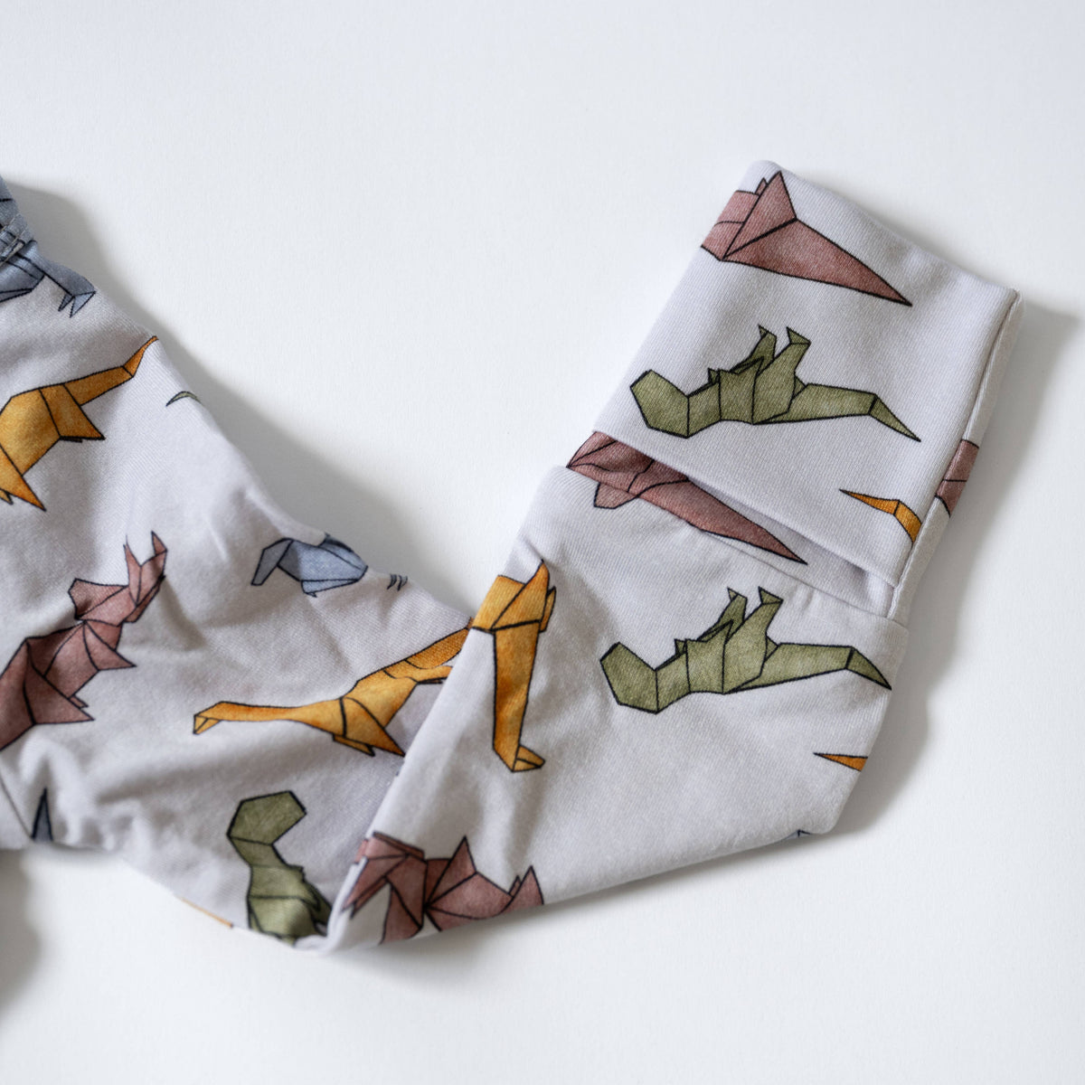 Lyocell Zip Footie Sleeper: Papersaurus Rex