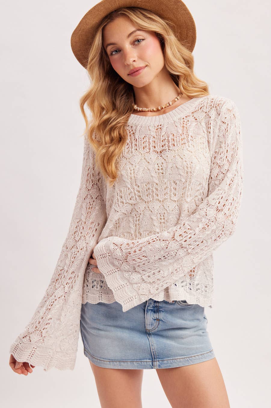 BOHO OPEN KNIT TOP