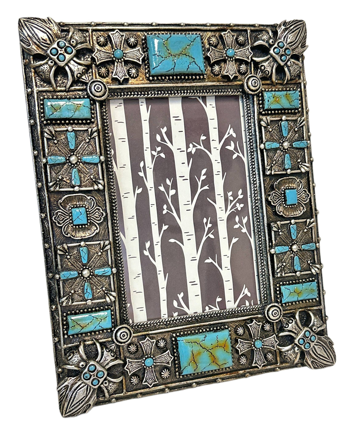 Metal Fleur De Lis 6” x 4” Picture Frame