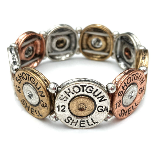Shotgun 12 Gauge Bullet Shell Stretch Bracelet