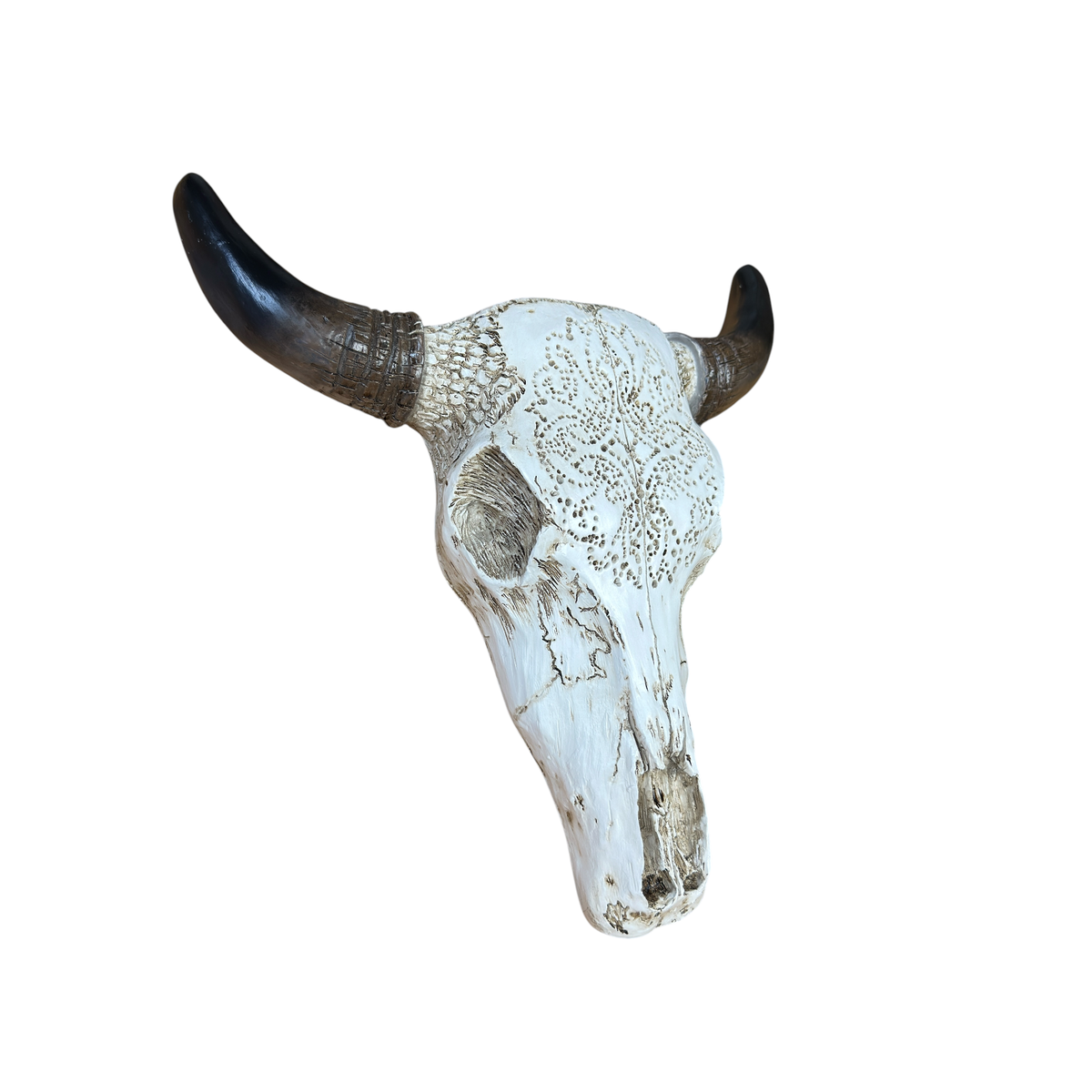 Tooled Bull Skull